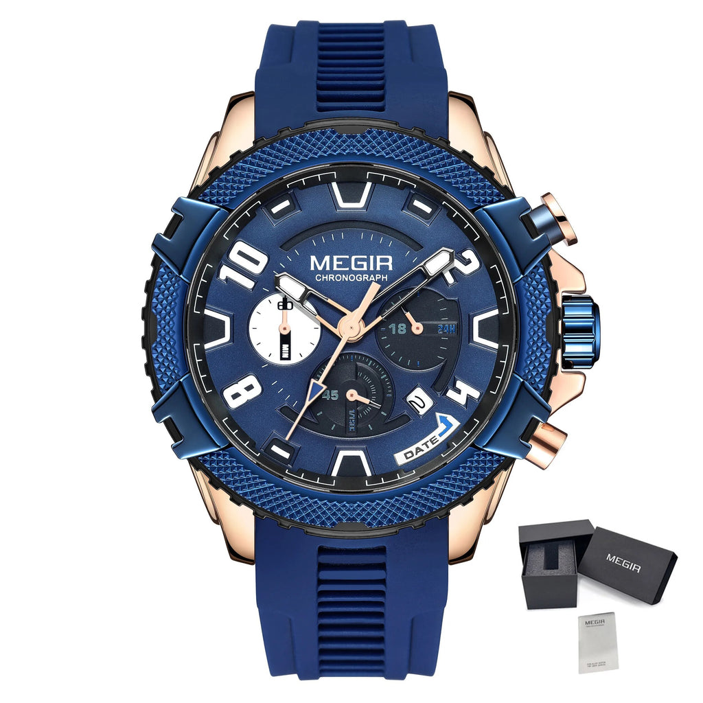 MEGIR Luxury Men's Watches Fashion Sport Quartz Watch Waterproof Date Chronograph Military Wristwatches Clock Reloj Hombre 2200