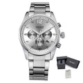 MEGIR Fashion Men Watches Stainless Steel Strap Business Wristwatch Waterproof Date Quartz Man Clock Relogio Masculino 2010