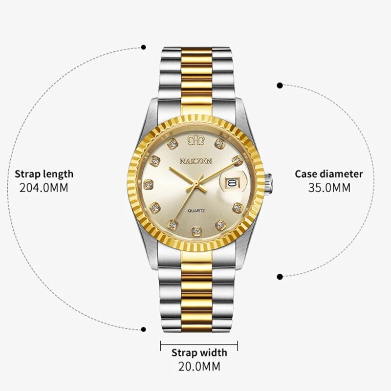 2020 Top Brand NAKZEN Luxury Men's Watch 30m Waterproof Date Clock Male Sports Watches Men Quartz Wrist Watch Relogio Masculino 3001