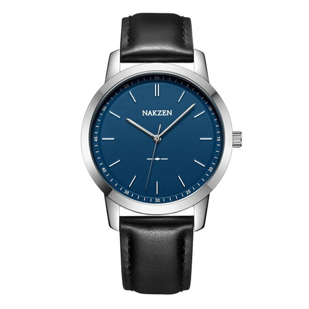 NAKZEN Fashion Male Quartz Watches Leather Watchband Business Wrist watch Waterproof Sport Men Watch Clock Relogio Masculino 4052