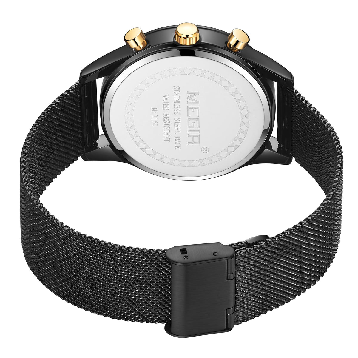 MEGIR Fashion Watch for Men Top Luxury Big Dial Business Quartz Watches Waterproof Steel Wrist Watch Clock Relogio Masculino 2153