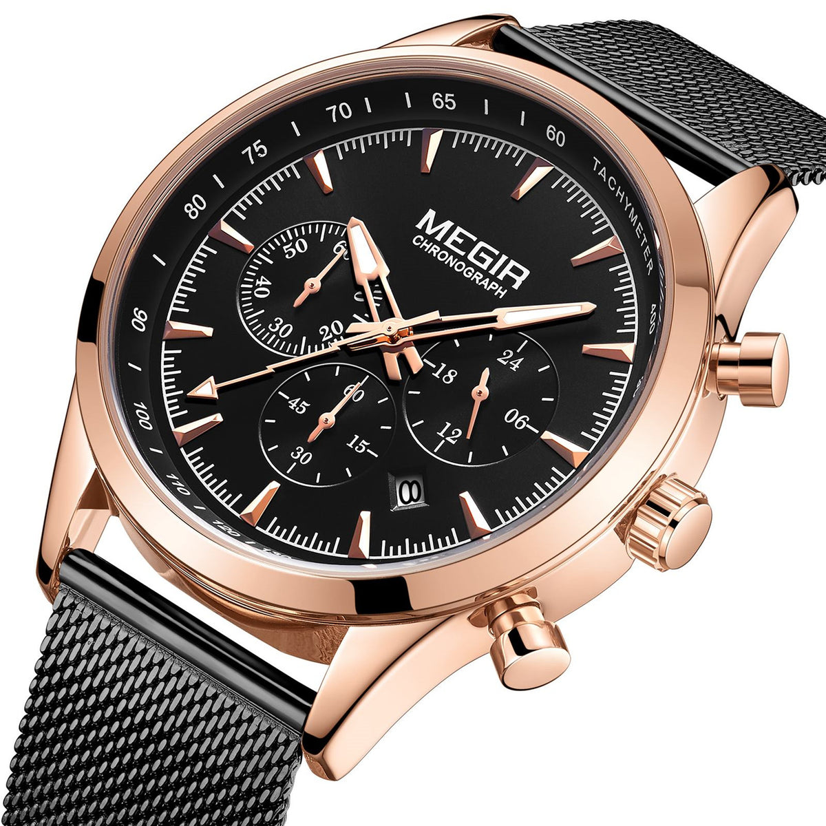 MEGIR Fashion Watch for Men Top Luxury Big Dial Business Quartz Watches Waterproof Steel Wrist Watch Clock Relogio Masculino 2153