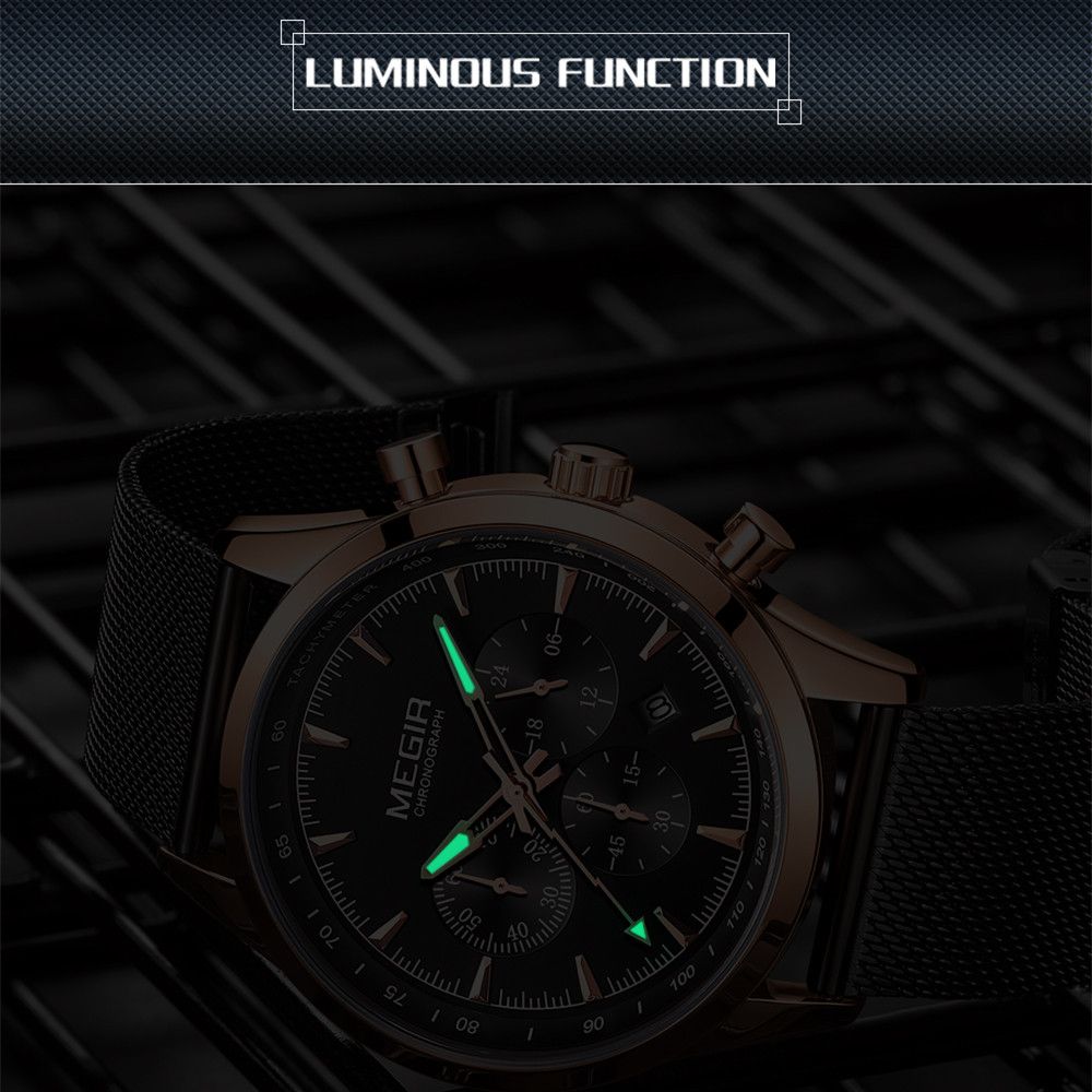 MEGIR Fashion Watch for Men Top Luxury Big Dial Business Quartz Watches Waterproof Steel Wrist Watch Clock Relogio Masculino 2153