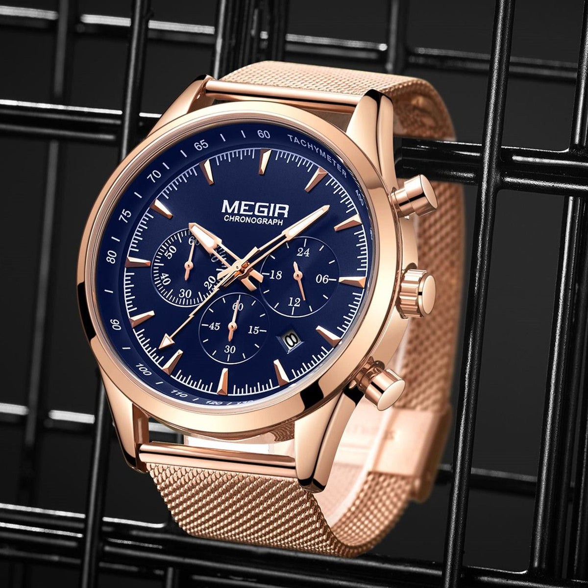 MEGIR Fashion Watch for Men Top Luxury Big Dial Business Quartz Watches Waterproof Steel Wrist Watch Clock Relogio Masculino 2153