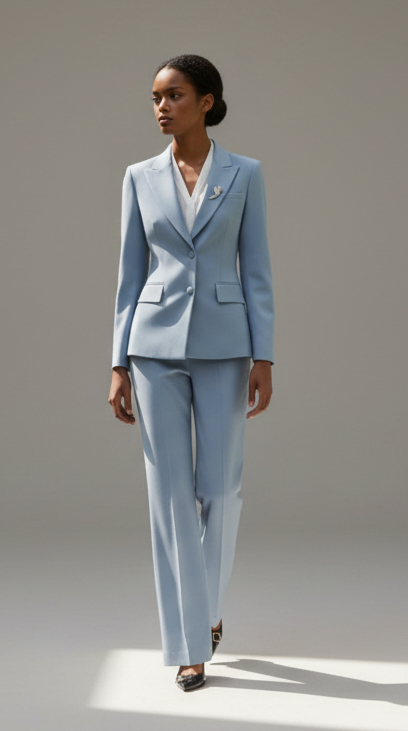 The Serene Skyline Modern Power Suit