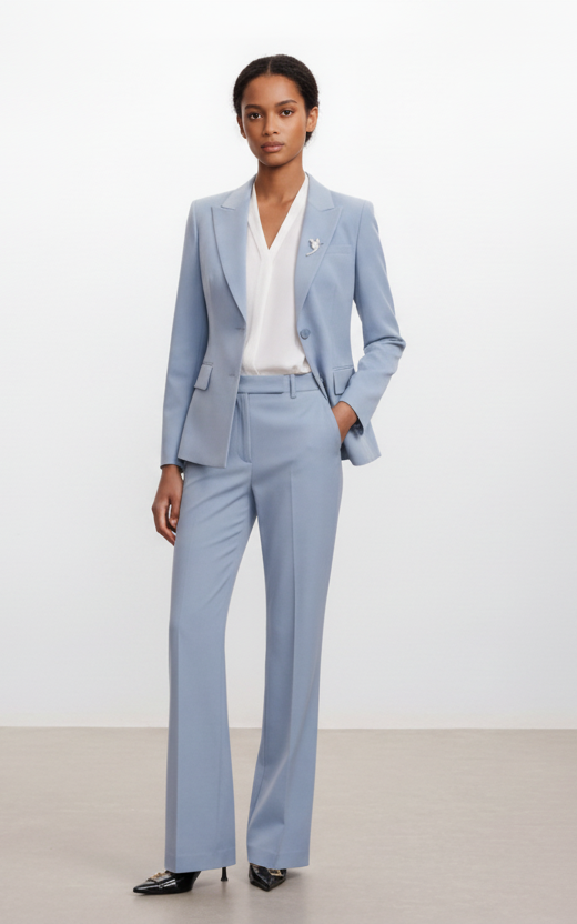 The Serene Skyline Modern Power Suit